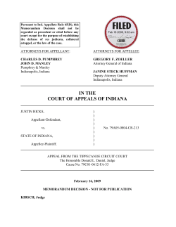 Justin Hicks v. State of Indiana