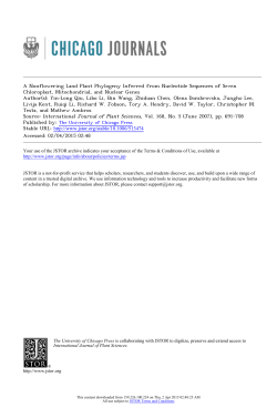A Nonflowering Land Plant Phylogeny Inferred from Nucleotide