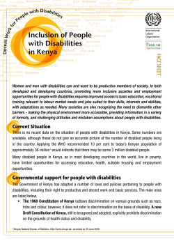 Inclusion of People with Disabilities in Kenya