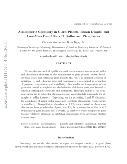 Atmospheric Chemistry in Giant Planets, Brown Dwarfs, and Low