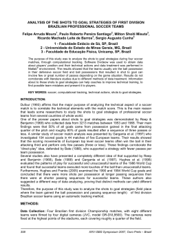 ANALYSIS OF THE SHOTS TO GOAL STRATEGIES OF FIRST