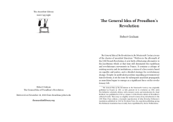 General Idea of Proudhon`s Revolution