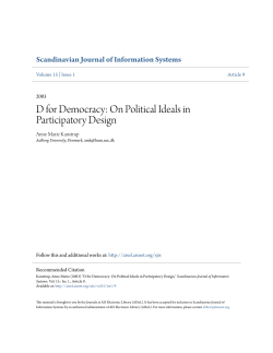 D for Democracy: On Political Ideals in Participatory Design