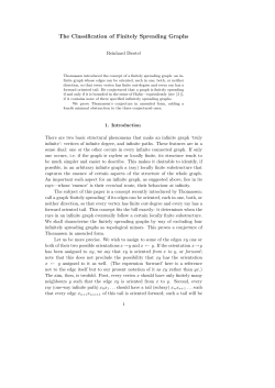 The Classification of Finitely Spreading Graphs