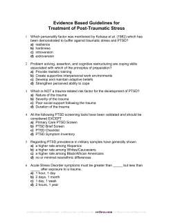 Evidence Based Guidelines for Treatment of Post