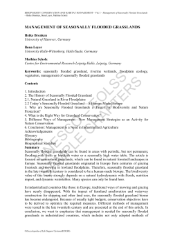 Management of Seasonally Flooded Grasslands