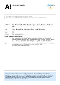 Three-dimensional "Mercedes-Benz" model for water