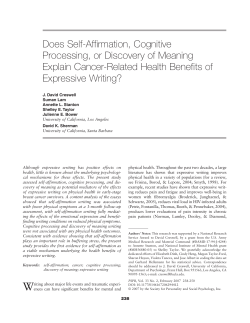 Does Self-Affirmation, Cognitive Processing, or Discovery of