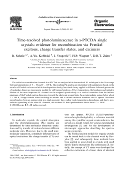 Time-resolved photoluminescence in a-PTCDA