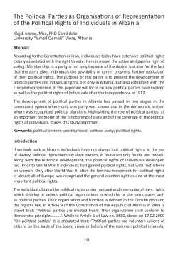 The Political Parties as Organisations of