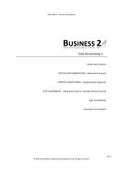 Cost Accounting 1