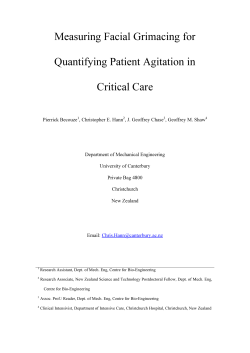 Measuring Facial Grimacing for Quantifying Patient Agitation in