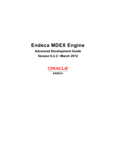 Endeca MDEX Engine: Advanced Development Guide