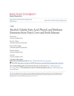 Alcohol, Volatile Fatty Acid, Phenol, and Methane Emissions from