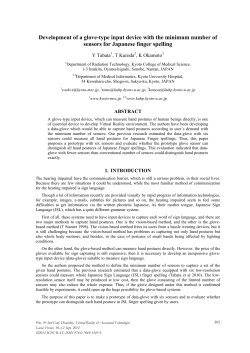 Development of a glove-type input device with the