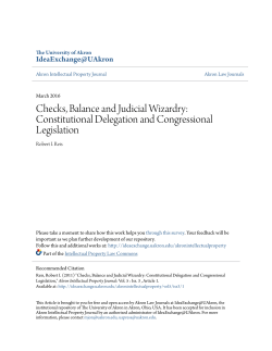 Checks, Balance and Judicial Wizardry