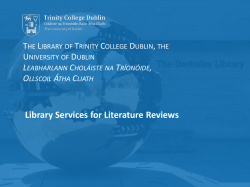 Library Services for Literature Reviews
