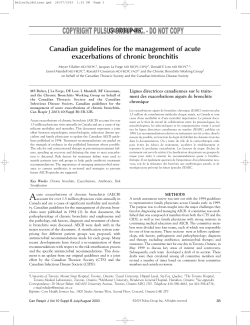 Canadian guidelines for the management of acute