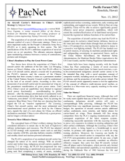 An Aircraft Carrier`s Relevance to China`s A2/AD Strategy