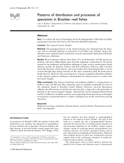 Patterns of distribution and processes of speciation in
