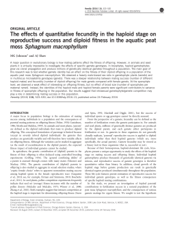 The effects of quantitative fecundity in the haploid stage on