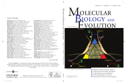Molecular Biology and Evolution