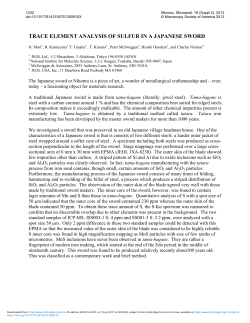 Trace Element Analysis of Sulfur in a Japanese Sword