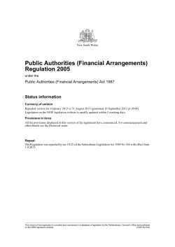 Public Authorities (Financial Arrangements