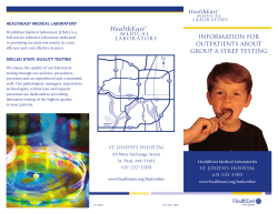 Group A strep testing - HealthEast Care System