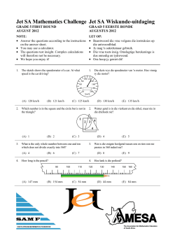 Jet SA Mathematics Challenge Jet SA Wiskunde-uitdaging