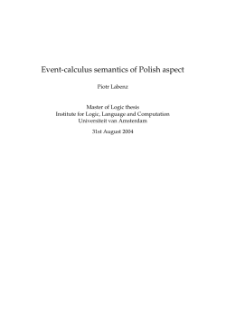 Event-calculus semantics of Polish aspect