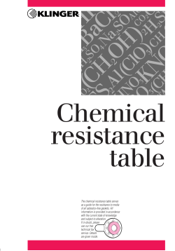 Chemical resistance table