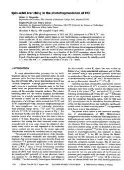 Spin--orbit branching in the photofragmentation of HCl