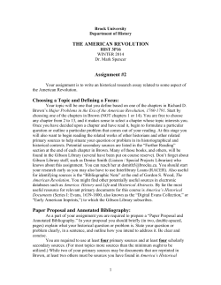 THE AMERICAN REVOLUTION Assignment #2