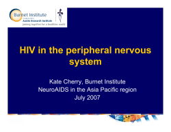 HIV in the peripheral nervous system