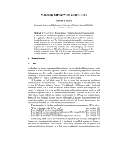 Modelling SIP Services using CRESS