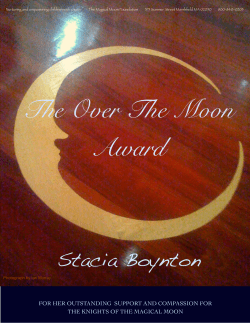stacia moon award - The Magical Moon Foundation