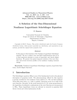 A Solution of the One-Dimensional Nonlinear