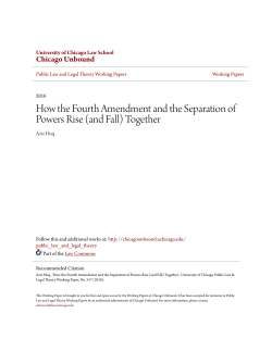 How the Fourth Amendment and the Separation of Powers Rise