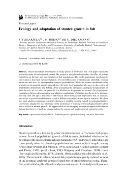 Ecology and adaptation of stunted growth in fish
