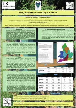 Winter Honey Bee Losses in England from 2007 to 2010