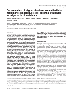 Condensation of oligonucleotides assembled