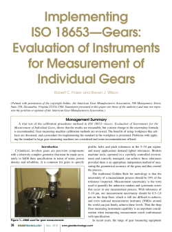 Implementing ISO 18653-Gears: Evaluation of Instruments for