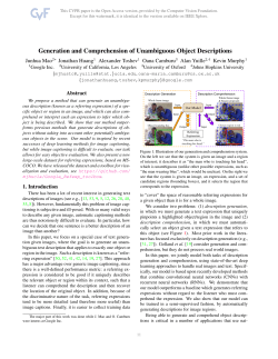 Generation and Comprehension of Unambiguous Object Descriptions