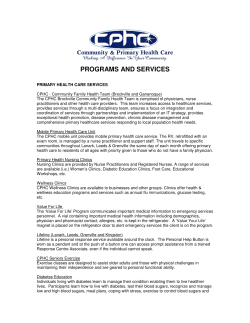 programs and services