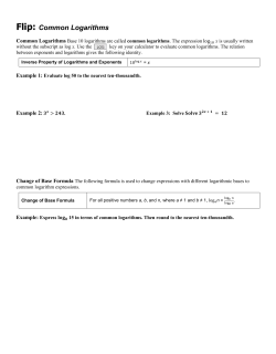 Flip: Common Logarithms