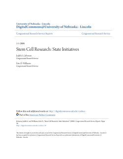 Stem Cell Research: State Initiatives