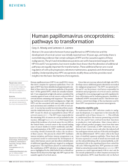 Human papillomavirus oncoproteins: pathways to transformation