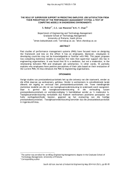 the role of supervisor support in predicting employee job satisfaction