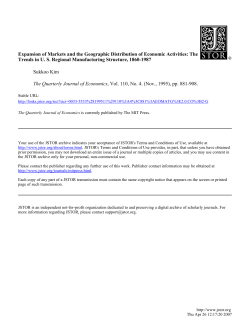 Expansion of Markets and the Geographic Distribution of Economic